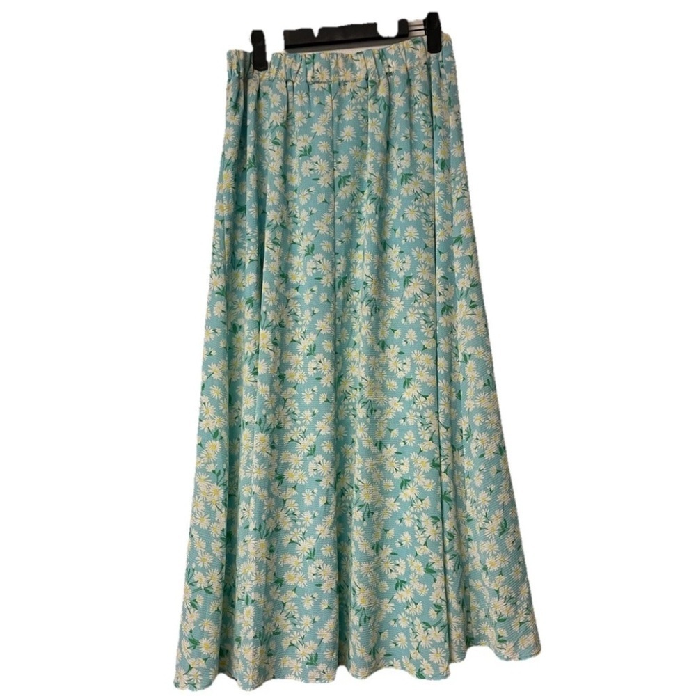 NWOT BCBGeneration Baby Blue Floral Print Maxi Skirt Size S coquette boho - Picture 4 of 9